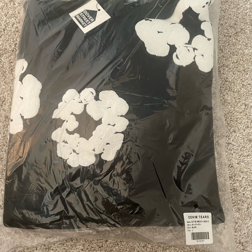 Denim tears cotton wreath hoodie size L brand new